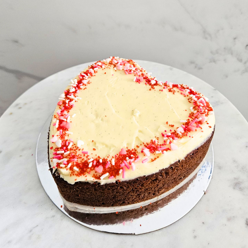 Red Velvet Heart Cake