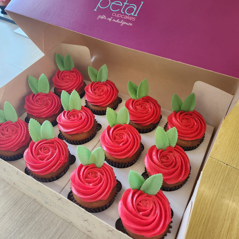 Red Rose Cupcakes