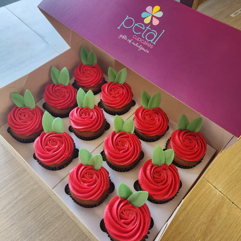 Red Rose Cupcakes