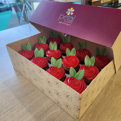 Red Rose Cupcakes