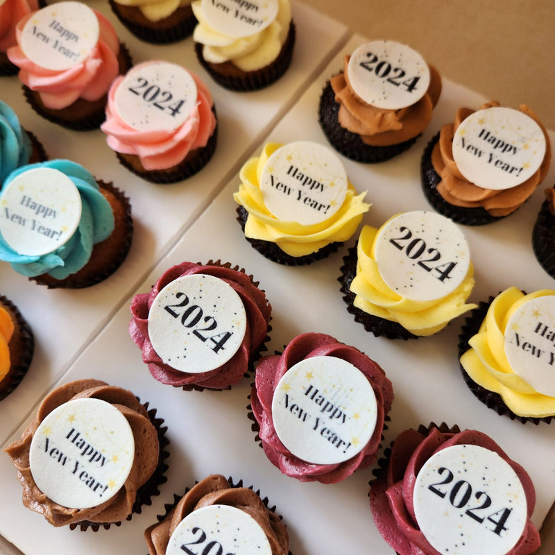 2025 Happy New Year Cupcakes Petal Cupcakes