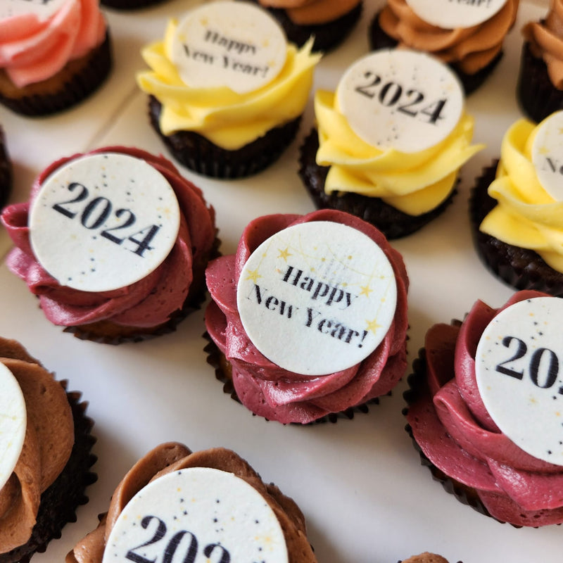 2025 Happy New Year Cupcakes Petal Cupcakes