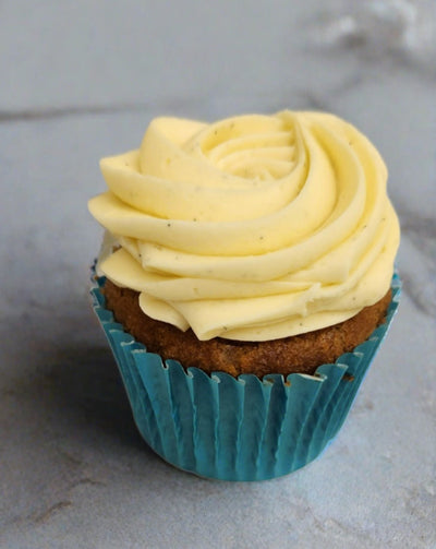 Petal Gluten Free Vanilla cupcake on Golden Syrup base