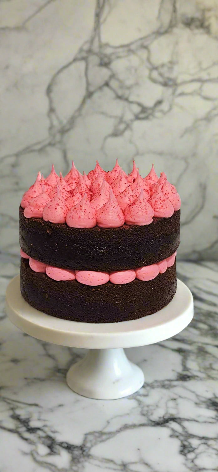 Raspberry Chocolate Delight Cake – Petal Cupcakes