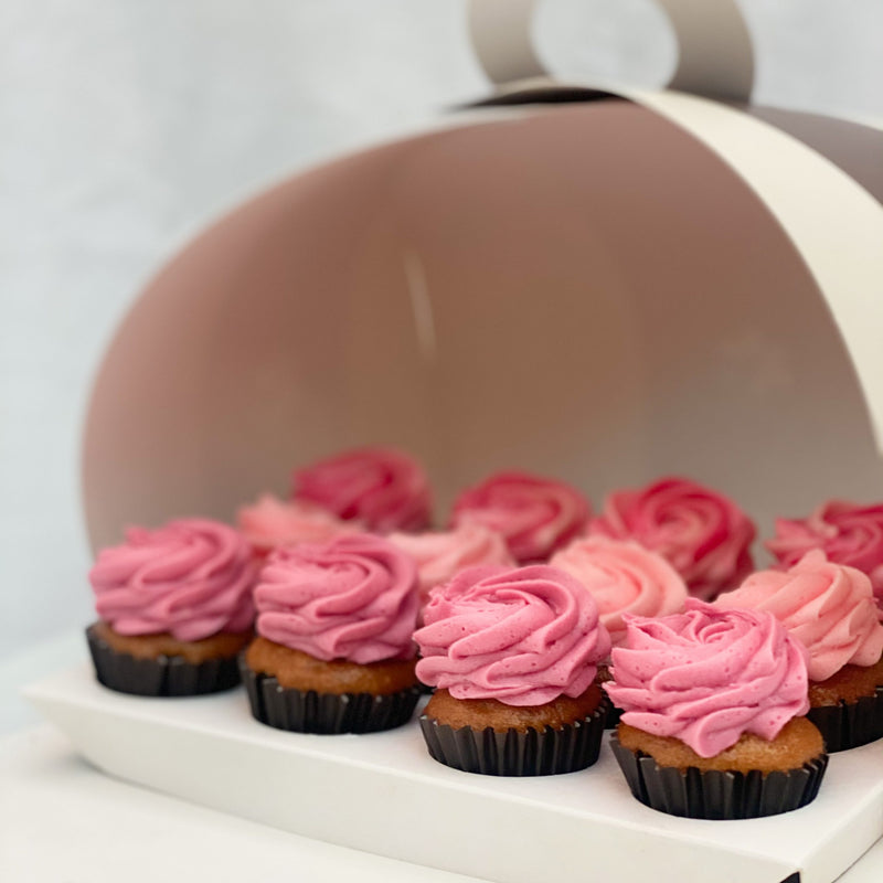 Mini Boysenberry Cupcakes