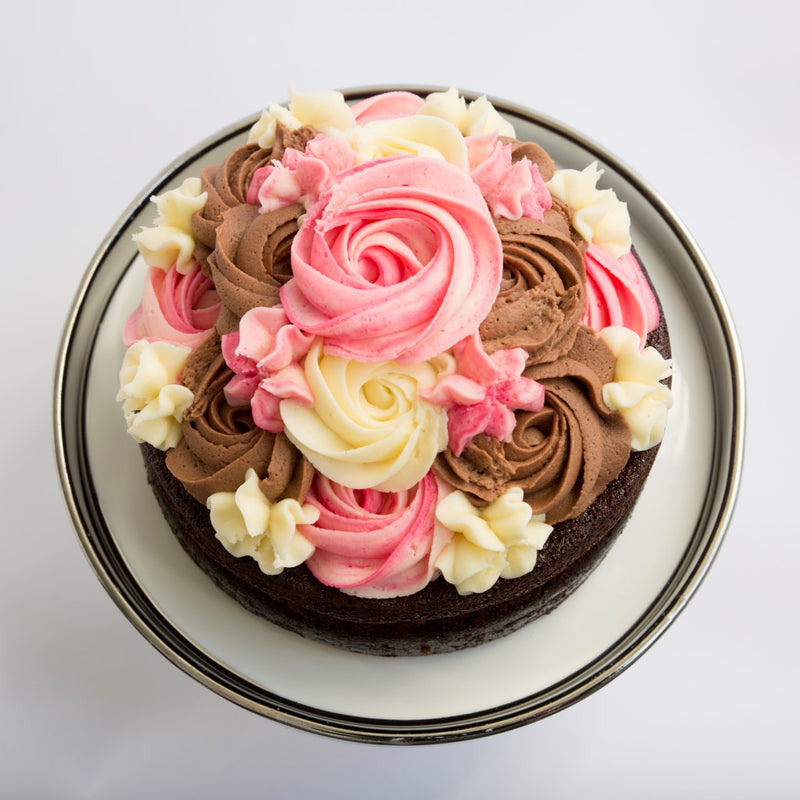Petal Signature Rosette Cake Raspberry chocolate vanilla