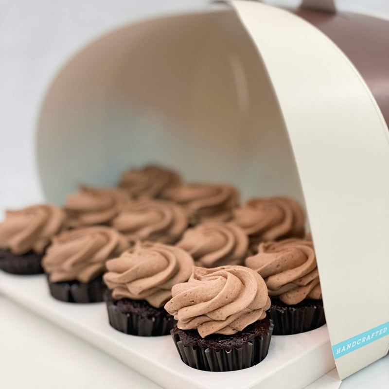 12 Mini Double Chocolate Cupcakes